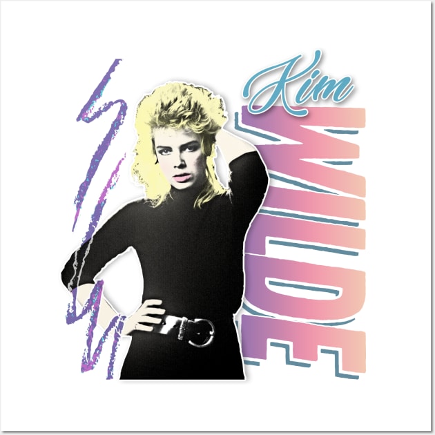 Kim Wilde Retro 80s Aesthetic Design Wall Art by DankFutura